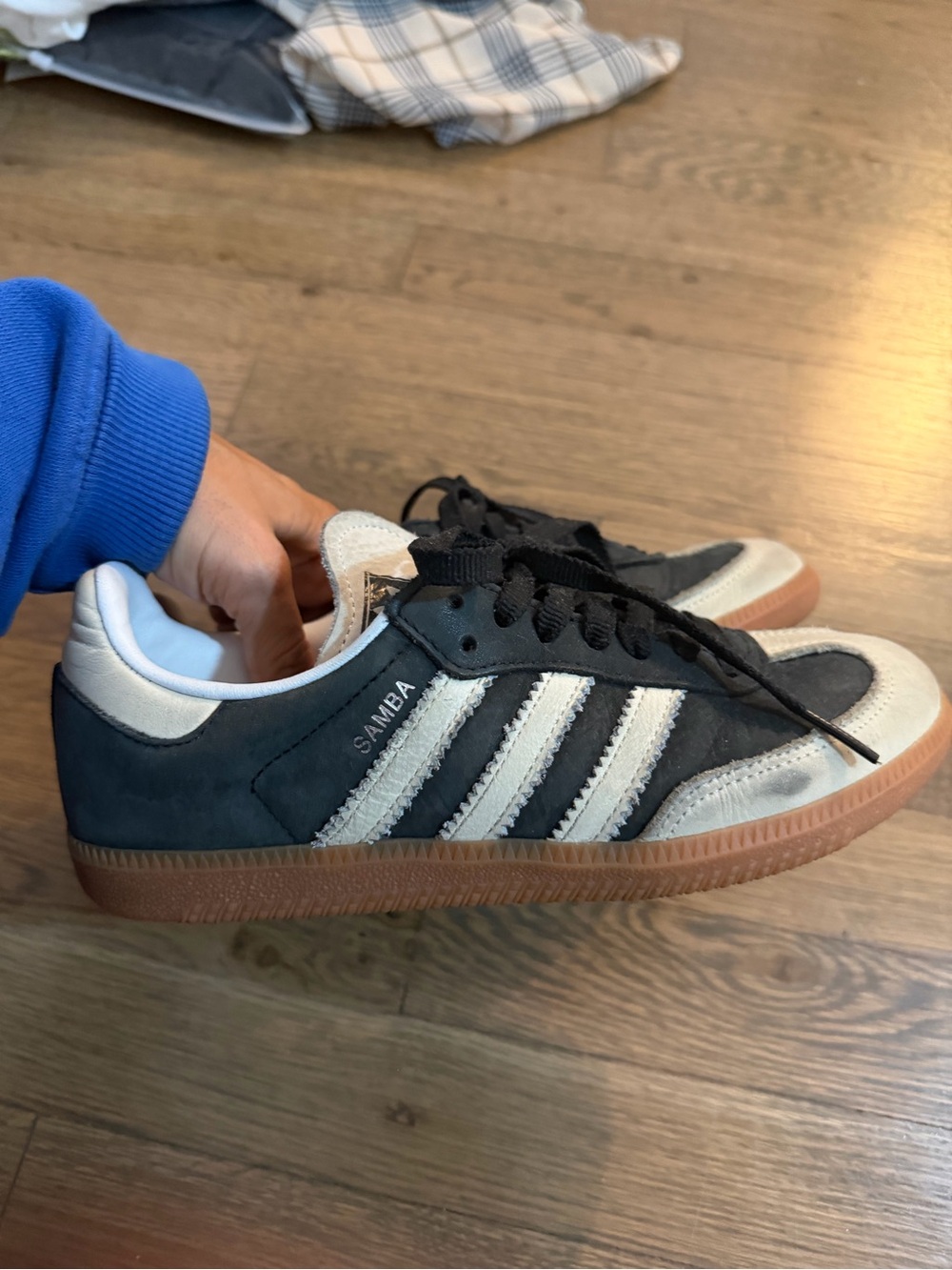 adidas Kids Samba Black, White & Gum Casual Sneakers
